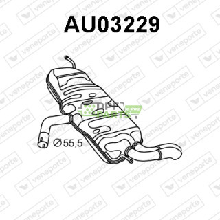 Koncový tlumič výfuku AUDI - 1K6253609AR 1K6253609M