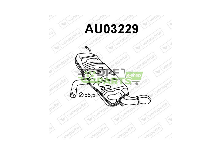 Koncový tlumič výfuku AUDI - 1K6253609AR 1K6253609M