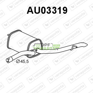 Koncový tlumič výfuku AUDI - 8Z0253609C