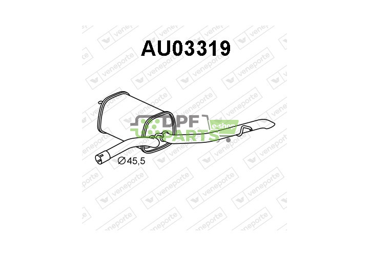 Koncový tlumič výfuku AUDI - 8Z0253609C