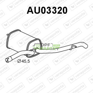 Koncový tlumič výfuku AUDI - 8Z0253609N