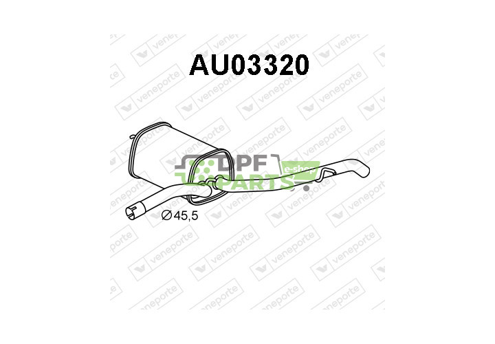 Koncový tlumič výfuku AUDI - 8Z0253609N