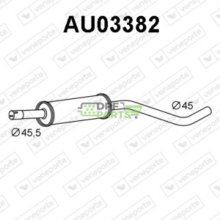 Koncový tlumič výfuku AUDI - 8Z0253057X