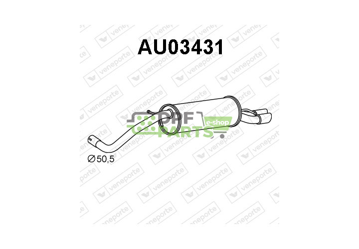 Tłumik AUDI - 8X0253609E 8X0253609G 8X0253609S