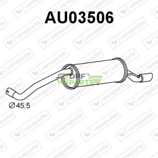 Koncový tlumič výfuku AUDI - 8XA253609R 8XA253609S