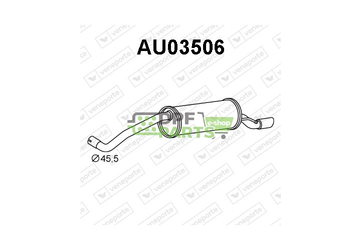 Tłumik AUDI - 8XA253609R 8XA253609S 