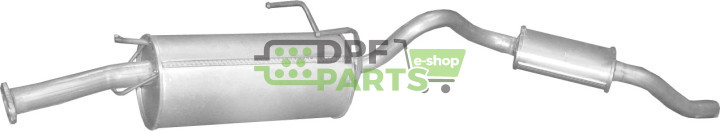Koncový tlumič výfuku Nissan Serena 2.0D 07/92-09/94, 2.3D 10/94-11/01, Vanette E2.3 Diesel 10/94-03, Polmo 15.109 A, OE 20100-9