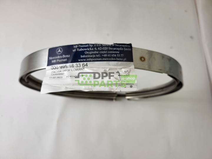 Svorka katalyzátoru DOC DPF V-clamp úzká Mercedes Actros - A0009951833 0009951833