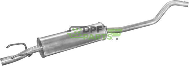 Střední tlumič výfuku Opel Corsa 1.0i 12V kat 96-, Polmo 17.293 A, OE 5852070 9128616