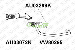 Katalyzátor AUDI / SKODA / VOLKSWAGEN - 3B0254200DX 4B0131089EX 4B0254200HX