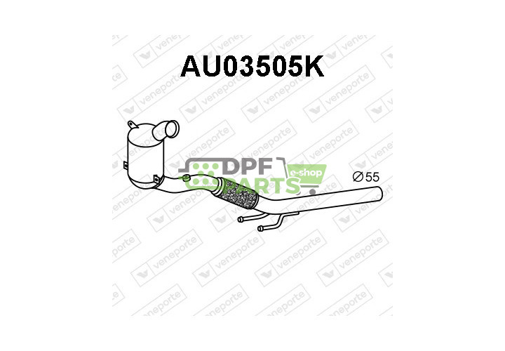 Katalizator AUDI / SEAT / SKODA / VOLKSWAGEN - 5Q0254500FX 5Q0254502X 