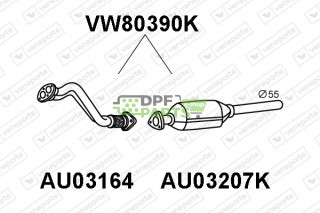 Katalizator AUDI / VOLKSWAGEN - 3B0253057BV 3B0253057BX 3B0253057DV