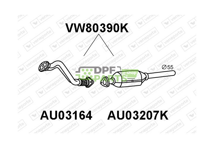 Katalyzátor AUDI / VOLKSWAGEN - 3B0253057BV 3B0253057BX 3B0253057DV