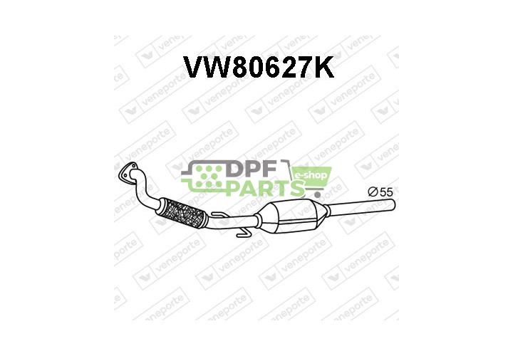 Katalizator AUDI / SEAT / SKODA / VOLKSWAGEN - 1H1253058DX 1J0253057AX 1J0253057X