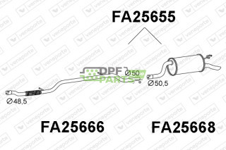 Tlumič FIAT / LANCIA - 46829431 55187487