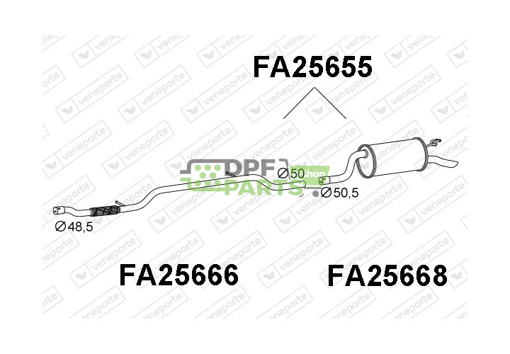 Tlumič FIAT / LANCIA - 46829431 55187487