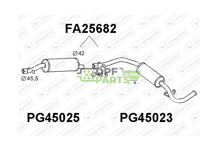 Tłumik CITROËN / FIAT / PEUGEOT - 172581 5956499 5963508