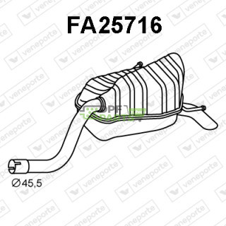 Tlumič FIAT / LANCIA - 55187182 55187486 55188158