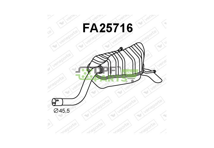Tlumič FIAT / LANCIA - 55187182 55187486 55188158