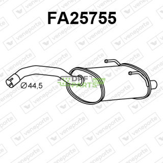 Tłumik FIAT / FORD - 1732911 1806225 51772969