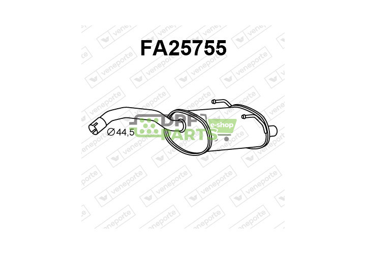 Tłumik FIAT / FORD - 1732911 1806225 51772969