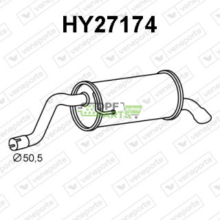 Tłumik HYUNDAI - 28605C8400 28710C8400