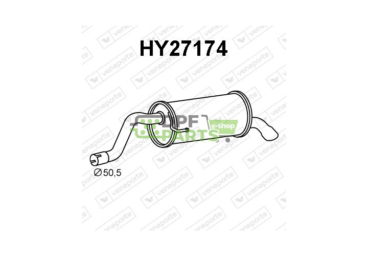 Tłumik HYUNDAI - 28605C8400 28710C8400