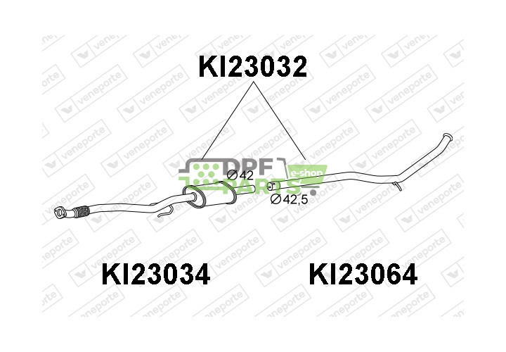 Tłumik KIA - 2861007100 2861007101 2861007102