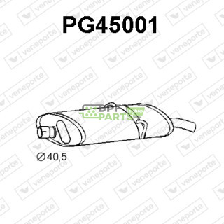 Tłumik PEUGEOT - 172578 1726X2 