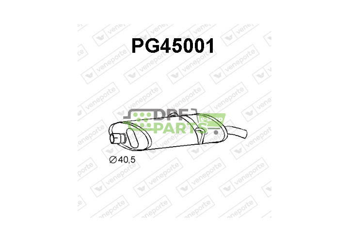 Tłumik PEUGEOT - 172578 1726X2 