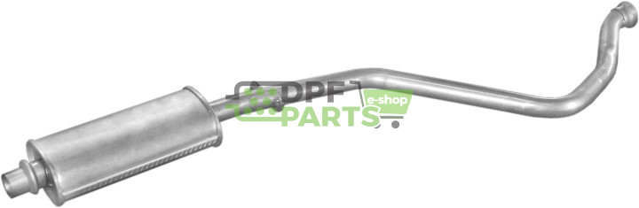 Střední tlumič výfuku Peugeot 306 1.8i 16S kat  93-98, Polmo 19.58 A, OE 171724 171728 171789