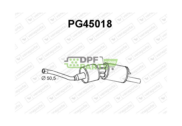Koncový tlumič výfuku PEUGEOT - 172570 172586 172607