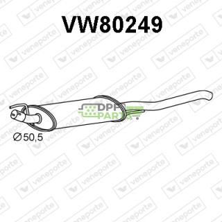 Koncový tlumič výfuku VOLKSWAGEN - 1H9253609E 1H9253609G JZW253609F