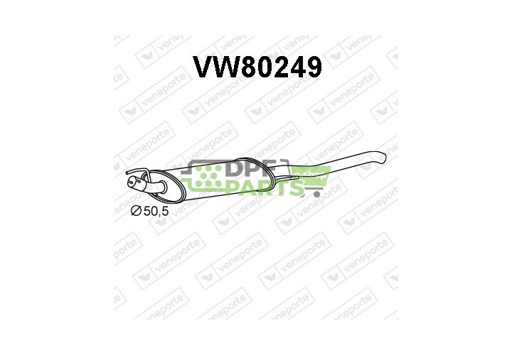 Koncový tlumič výfuku VOLKSWAGEN - 1H9253609E 1H9253609G JZW253609F