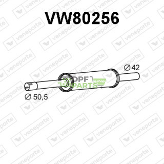 Koncový tlumič výfuku VOLKSWAGEN - 1H0253209L 1H0253209M JZW253209C