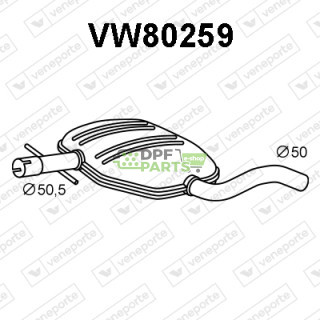 Koncový tlumič výfuku VOLKSWAGEN - 1H9253409B 1H9253409D 1H9253409F