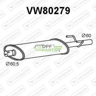 Koncový tlumič výfuku VOLKSWAGEN - 2D0253409E 2D0253409L