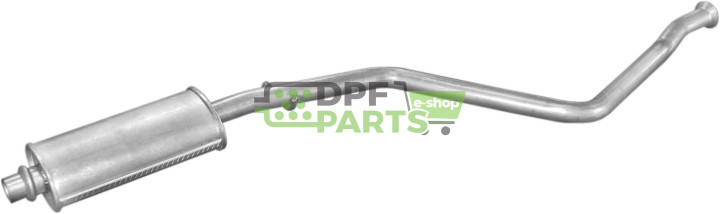 Střední tlumič výfuku Peugeot 306 1.4-1.8 SDN kat  94-98, Polmo 19.60 A, OE 171737 171748