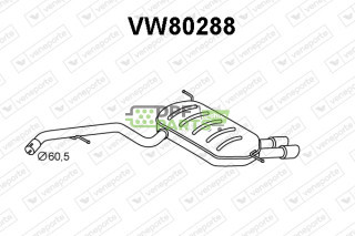 Koncový tlumič výfuku VOLKSWAGEN - 5N0253609AP 5N0253609AQ 5N0253609S