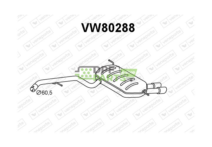 Koncový tlumič výfuku VOLKSWAGEN - 5N0253609AP 5N0253609AQ 5N0253609S