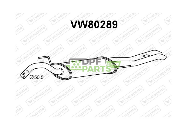 Koncový tlumič výfuku VOLKSWAGEN - 3A0253609P
