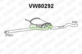 Tłumik VOLKSWAGEN - 3B0253409 3B0253409B 