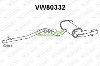 Koncový tlumič výfuku VOLKSWAGEN - 5N0253181AL 5N0253609Q JZW253609DT