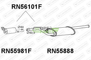 Filtry pevných částic DPF RENAULT - 200107237R 208D08504R 