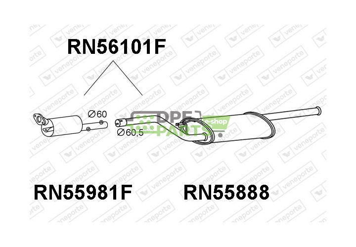 Filtry cząstek stałych DPF RENAULT - 200107237R 208D08504R 