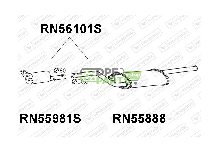 Filtry cząstek stałych DPF RENAULT - 200107237R 208D08504R