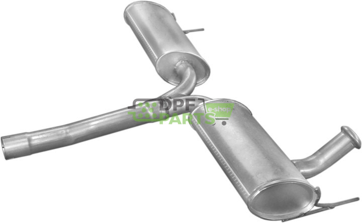 Střední tlumič výfuku Renault Laguna 2.0i 16V kat  94-, Polmo 21.62 A, OE 7700423138 7700423139 7700830558 7700840236