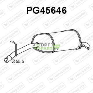 Tłumik PEUGEOT - 1726ZZ 173052 9805858380