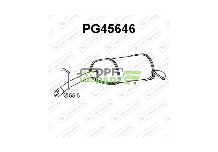 Tłumik PEUGEOT - 1726ZZ 173052 9805858380