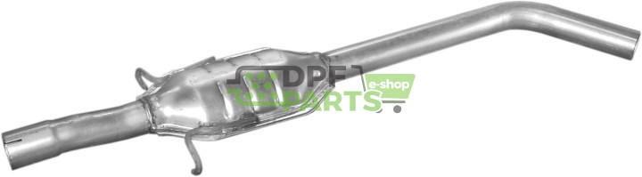 Střední tlumič výfuku Renault Megane Coupe/Cabrio 2.0i kat  95-99, Polmo 21.74 A, OE 77.00.844.686 77.00.844.688